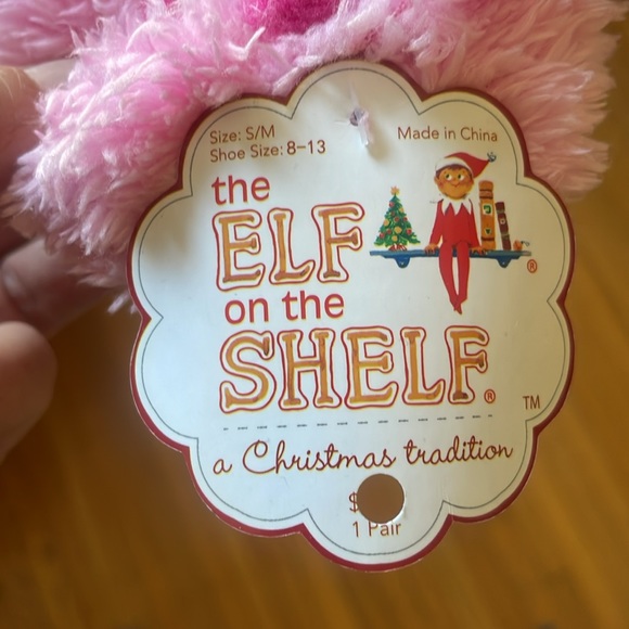Elf on the Shelf Mary Jane Non-Slip Fuzzy Pink Slipper Socks
- Sz S/M - Picture 6 of 6